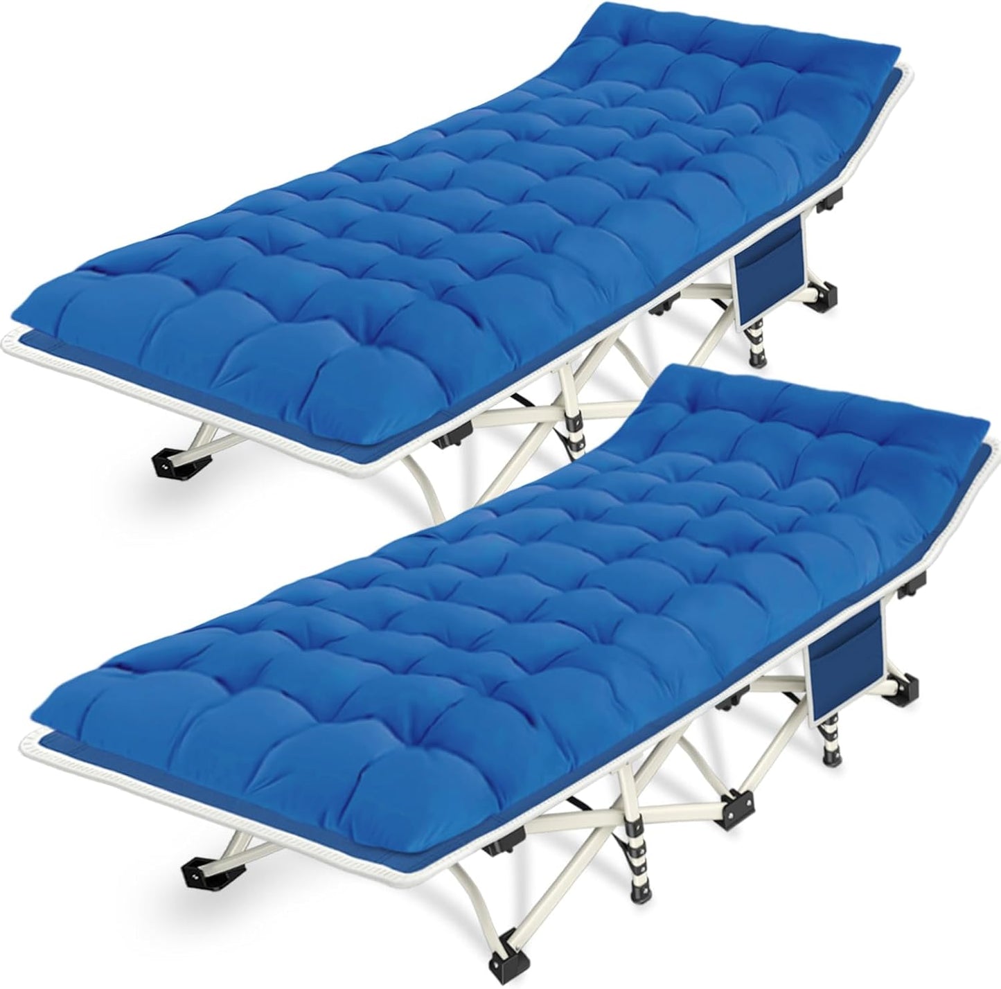 Catres camping 2 camas plegables con colchoneta