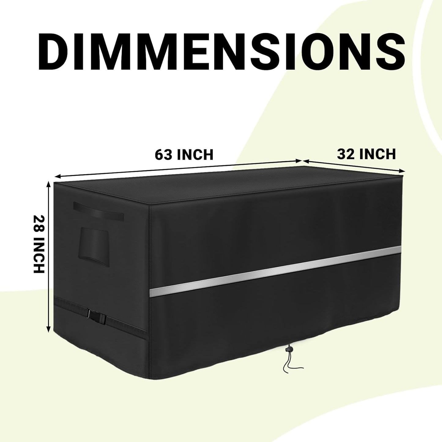 Cubierta impermeable para caja al aire libre 63x32x28"
