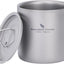 Taza titanio doble pared ultraligera portátil 4.1oz