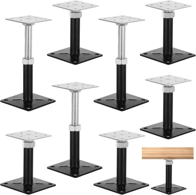 8 Pzas Gatos Piso Ajustables Soporte Metal Resistente