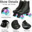 Patines Cuero Caña Alta Ajustables Doble Fila Adultos