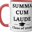 Taza Cerámica Graduación Summa Cum Laude Rojo/Blanco