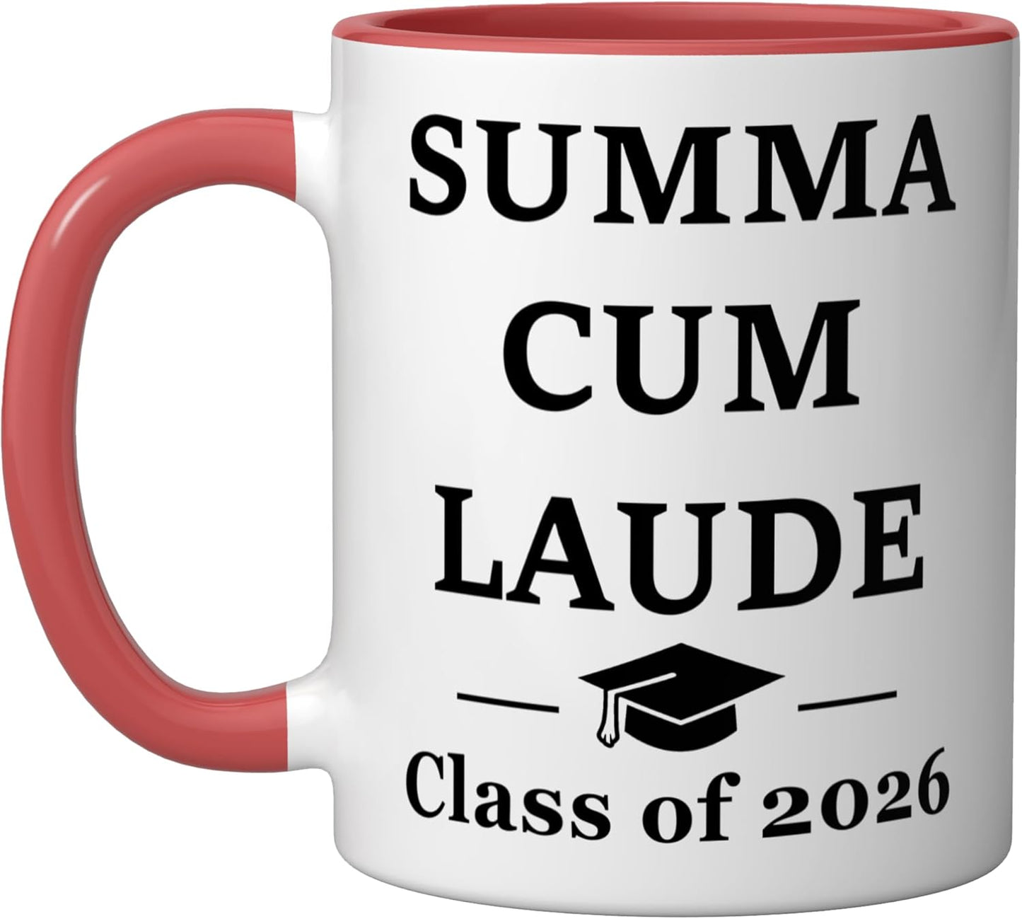 Taza Cerámica Graduación Summa Cum Laude Rojo/Blanco