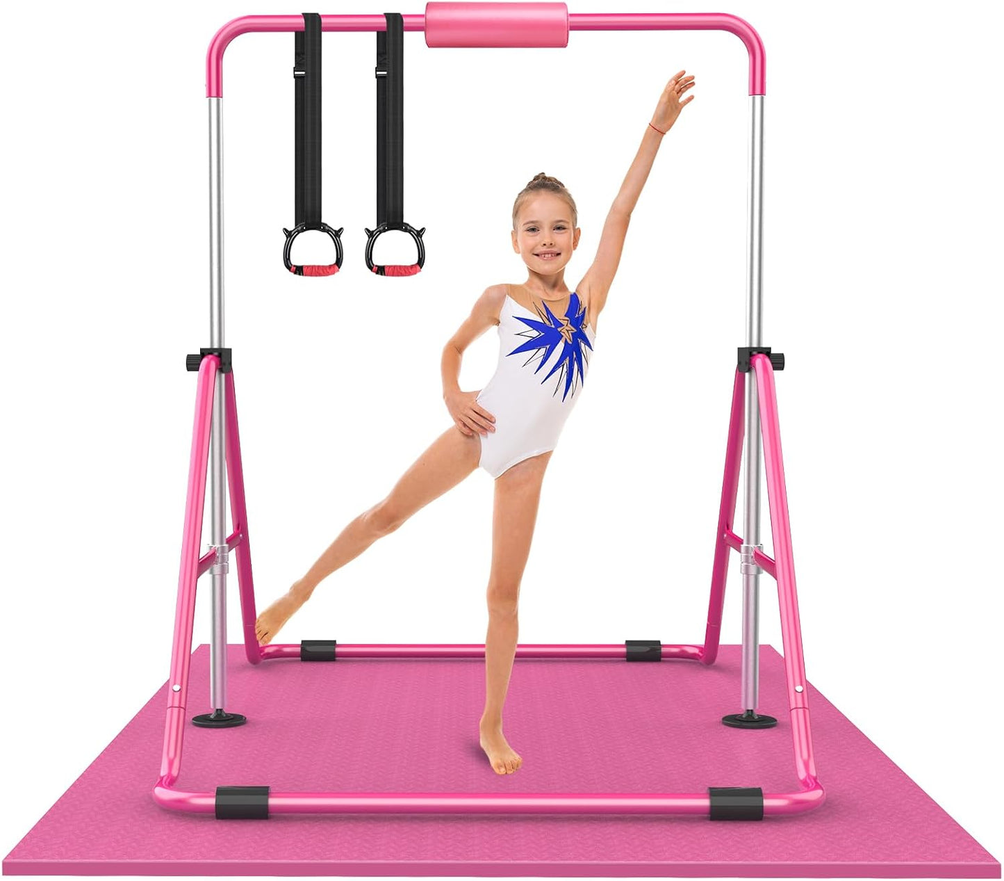 Barras gimnasia ajustables plegables para niños