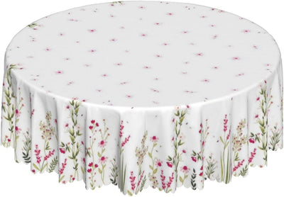 Mantel redondo 60pulg impermeable diseño floral cocina comedor