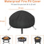 Cubierta hoguera 22" redonda 18-22" impermeable