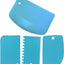 Juego 4 Pzas Raspador y Espátula Flexible para Pasteles Azul
