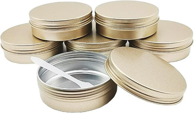 6 Latas Aluminio 3.4oz Contenedor Muestras Maquillaje Viaje