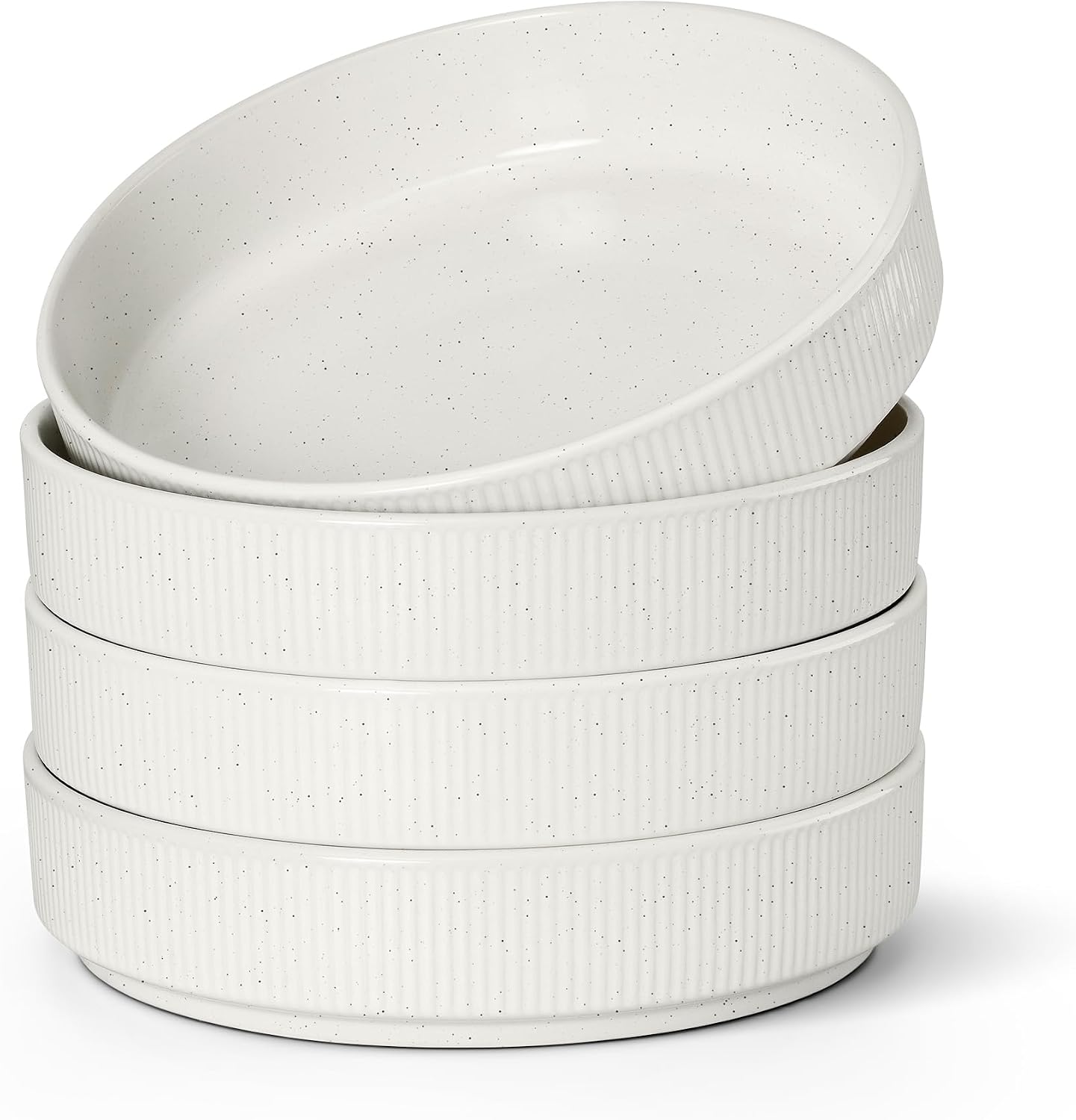 Set 4 Tazones Cerámica Gres 35oz para Pasta Ensalada