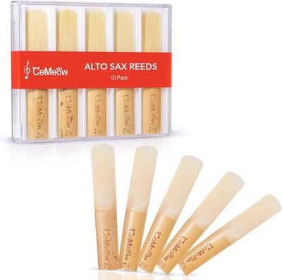 Cañas saxofón alto 2.5 pack 10 con caja plástico