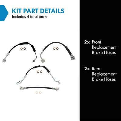 Set mangueras freno Jeep Liberty 06-07