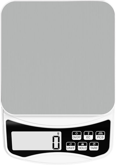 Báscula digital de cocina con pantalla LCD y función de tara