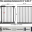 Puerta seguridad bebé perro 57.5-62pulg metal negro 30pulg