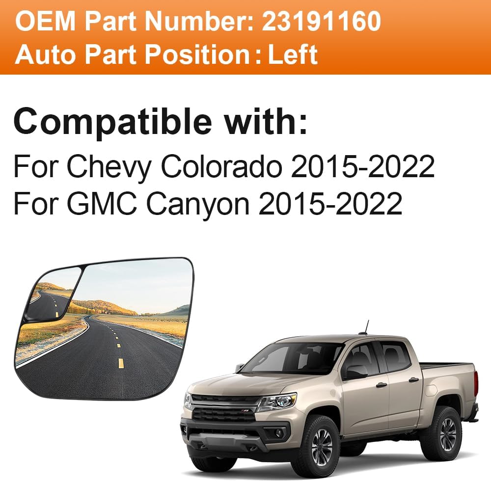 Espejo calefactable punto ciego Chevy Colorado GMC Canyon