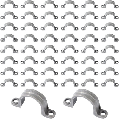 50 Correas Tubo PVC 2 Agujeros Plástico Soporte