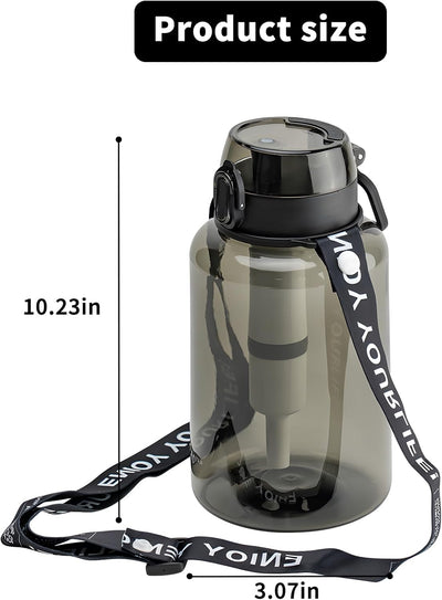 Botella de agua filtrada con 6 etapas 40 oz para supervivencia y camping