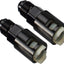Adaptador riel combustible 3/8 SAE negro aluminio pack 2