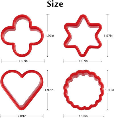 Set 24 cortadores galletas forma corazón estrella 2pulg