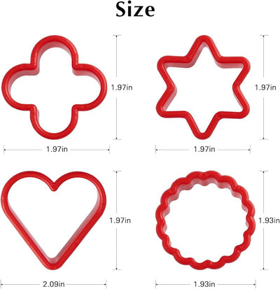 Set 24 cortadores galletas forma corazón estrella 2pulg