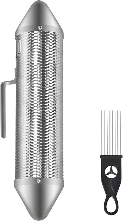Guiro acero inox con raspador para banda