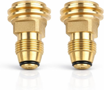 Adaptador tanque propano POL a QCC1 latón parrilla RV