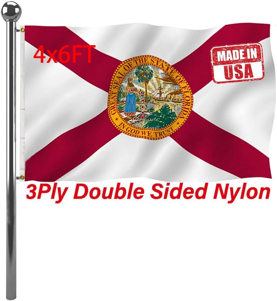 Banderas doble cara Florida 4x6ft nailon resistente 320D