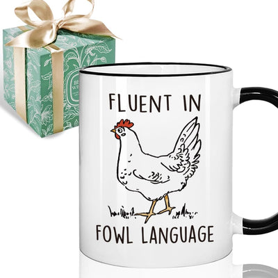 Taza de regalo divertida de pollo para hombres y mujeres