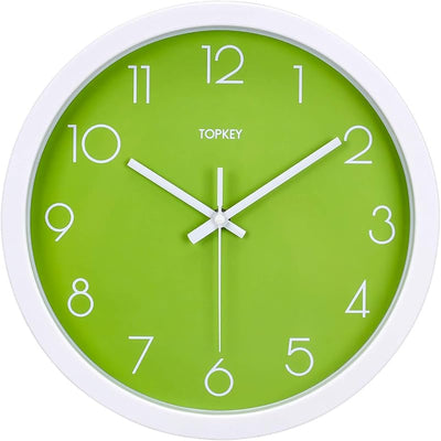 Reloj pared silencioso decorativo moderno color verde