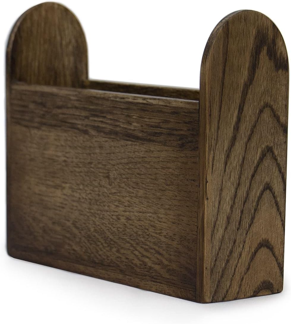 Servilletero madera roble sólido para cocina y hogar