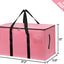 6 Pzas Bolsas Mudanza con Cremallera Asa Rosa