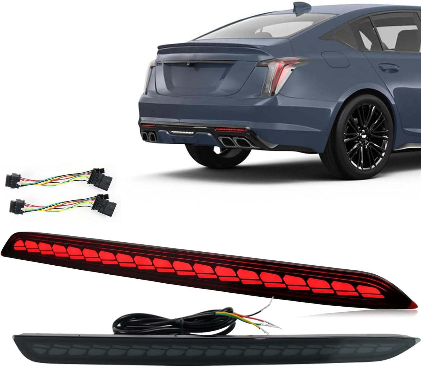 Reflector LED trasero DRL parachoques Cadillac CT5 20-23
