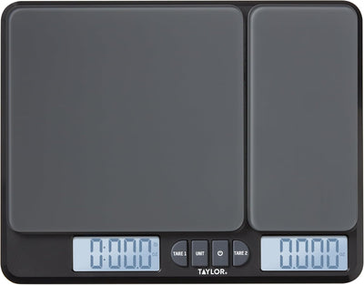 Báscula cocina doble plataforma gramos oz negro