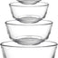 4 Pzas Cuencos Vidrio Apilables Cocina Microondas Lavavajillas