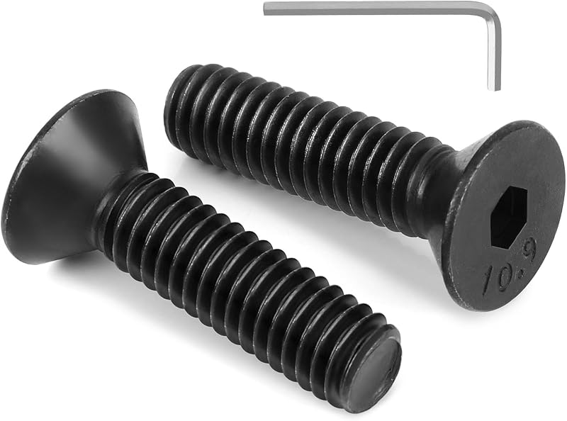 25 Tornillos Allen Acero Carbono Grado 10.9 Negro