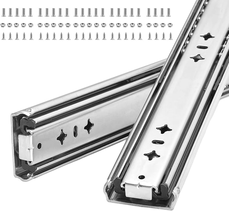 Rieles cajones 40" 300lb montaje lateral rodamiento bolas