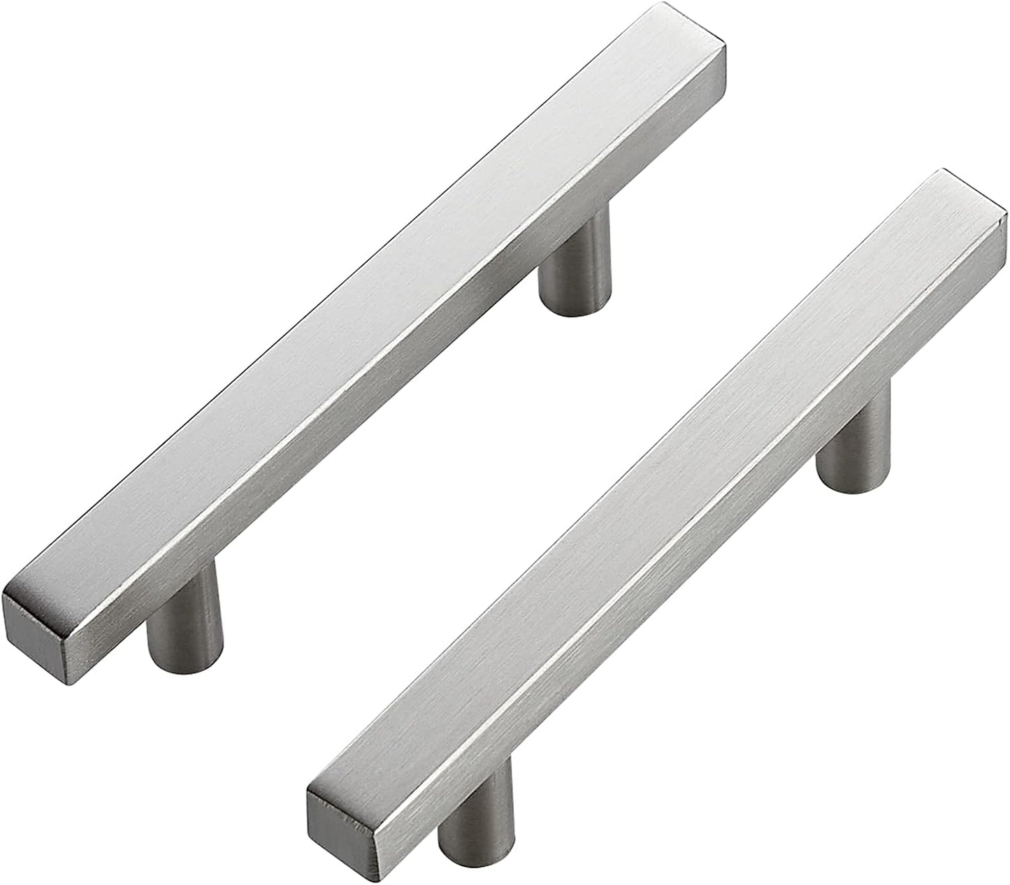 25 Tiradores Cuadrados 6pulg Acero Inox Níquel Cajones Cocina