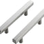 40 Tiradores Cuadrados 5" Acero Inox Cepillado Cajones