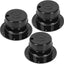 Kit 3 tapas ventilación fontanería RV 1-2 3/8" negro