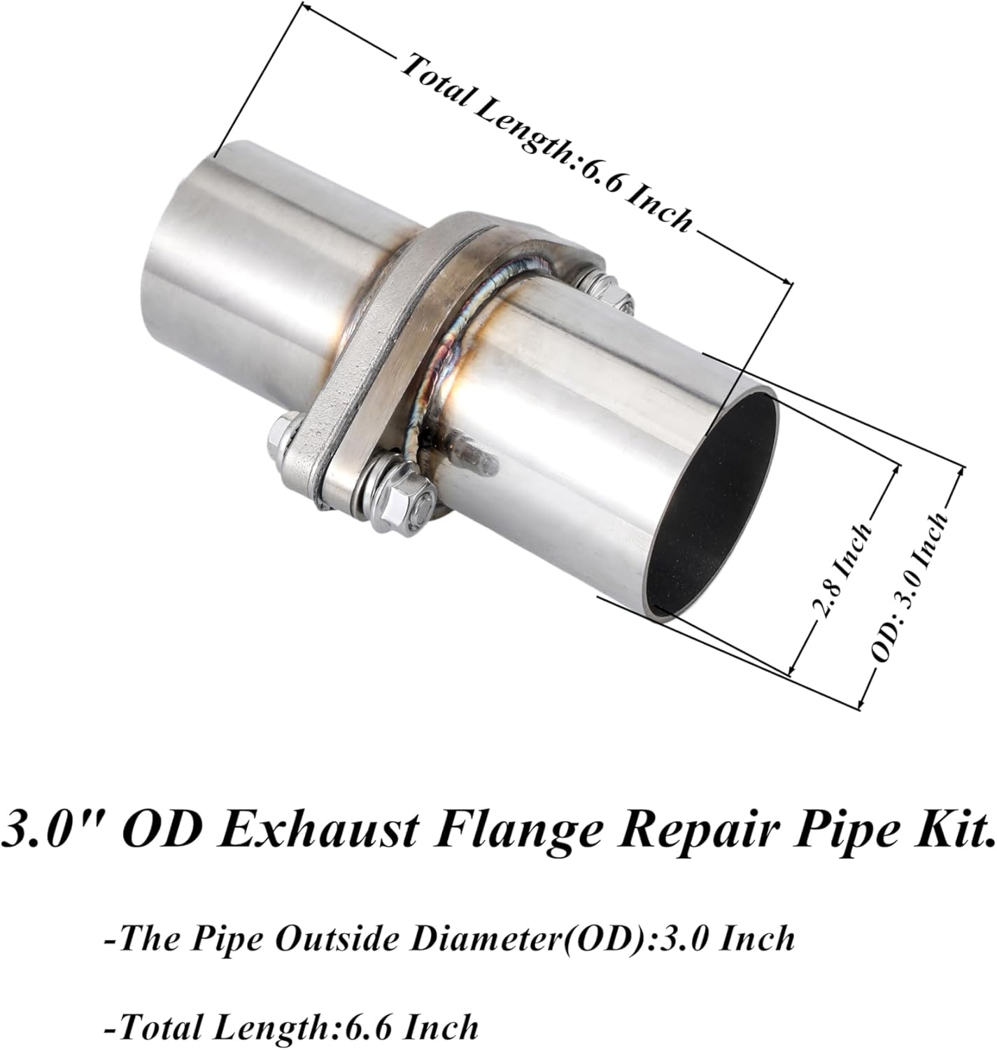 Kit reparación brida escape 3" acero inox