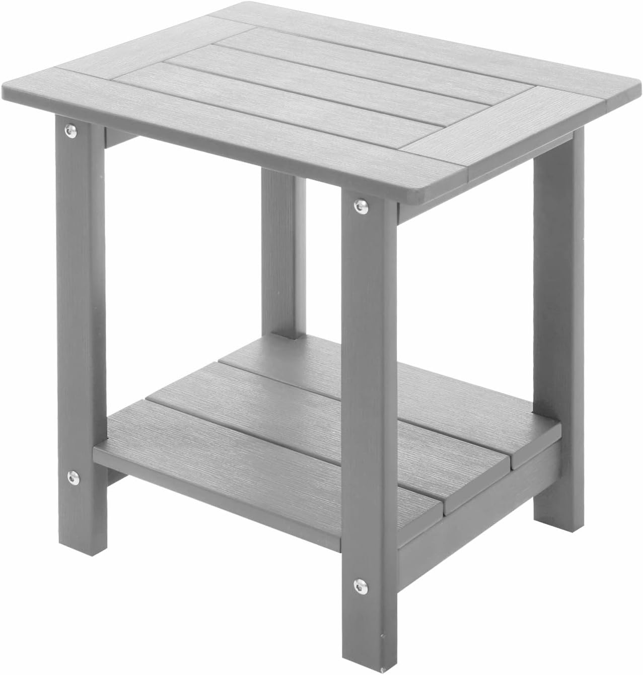 Mesa auxiliar Adirondack resistente gris claro
