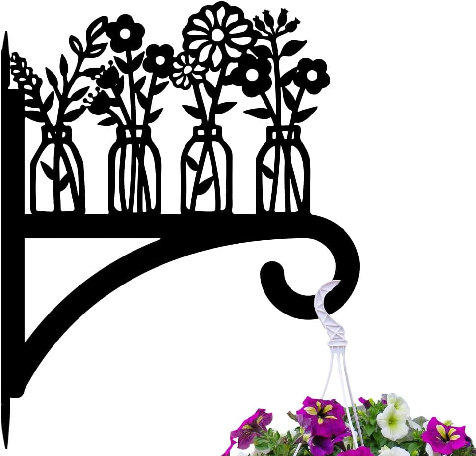 Ganchos hierro para plantas colgantes exterior e interior