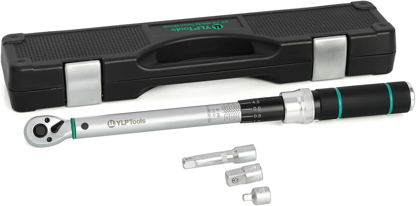 Set 4 Pzas Llave Dinamométrica 3/8pulg 10-80ft-lb