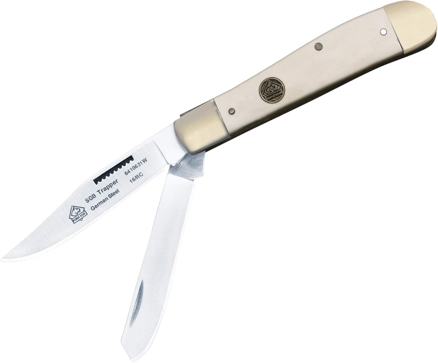 Cuchillo bolsillo plegable hueso liso Trapper