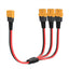 Cable XT60 12AWG 1 macho a 3 hembra para UAV Quadcopter