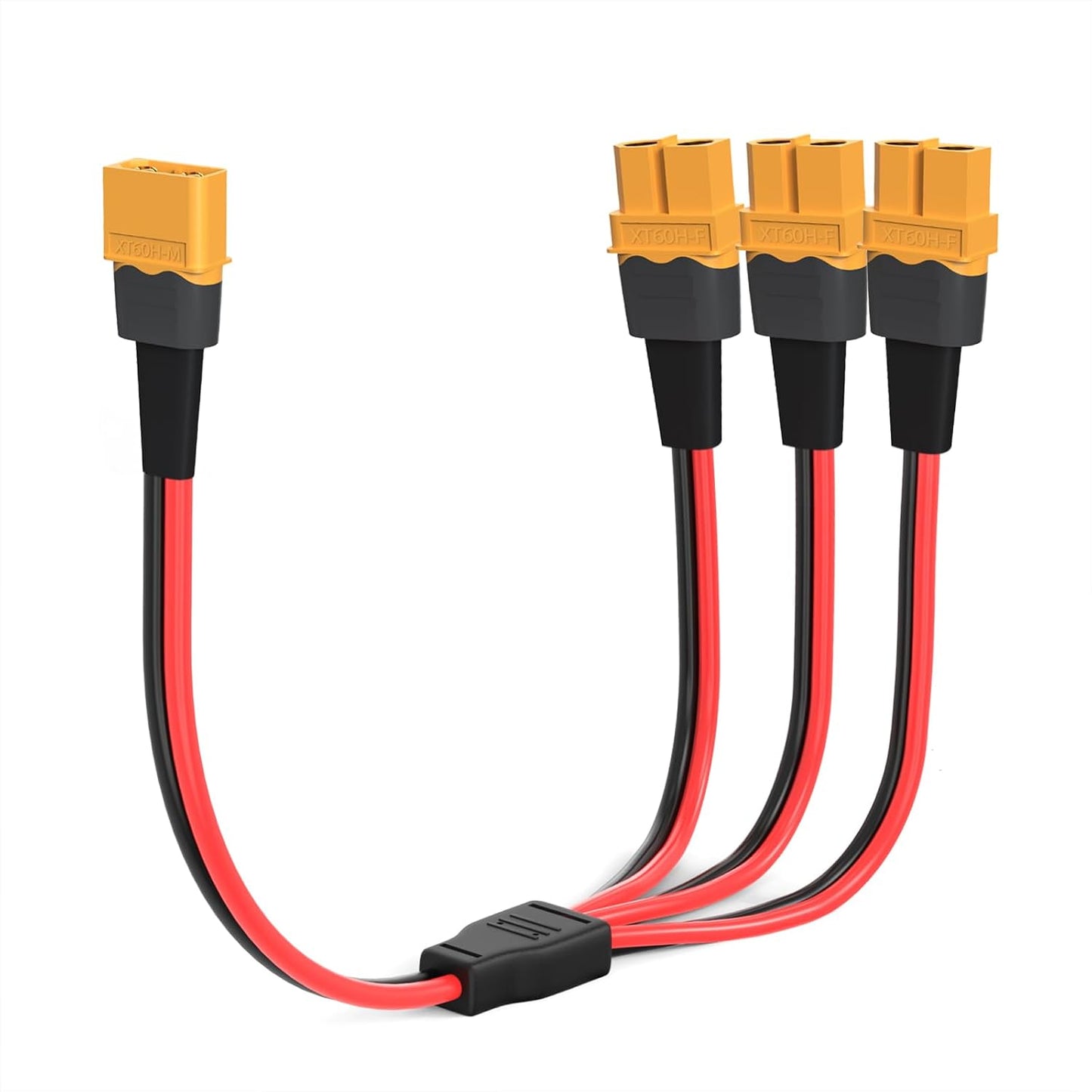 Cable XT60 12AWG 1 macho a 3 hembra para UAV Quadcopter
