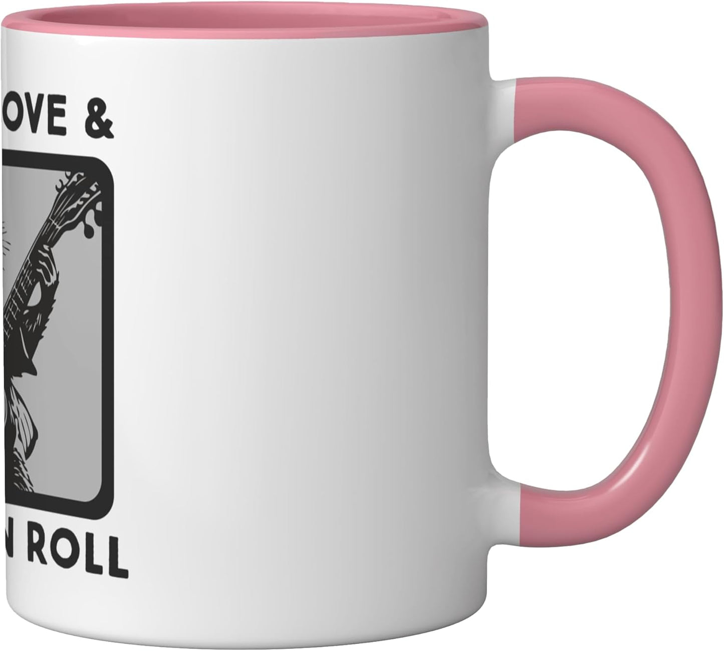Taza Cerámica Rosa/Blanca