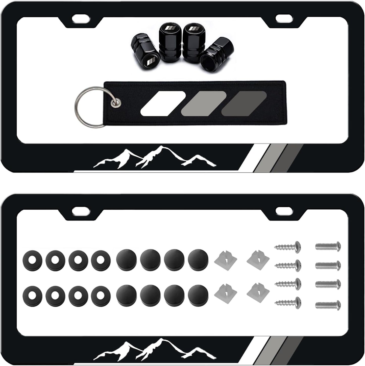 2 Marcos portaplacas tricolor comp Toyota