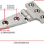 Bisagras en T acero inox 316 marino 4x2" pack 2