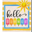 Bandera jardín playa 12x18pulg doble cara texto hello summer