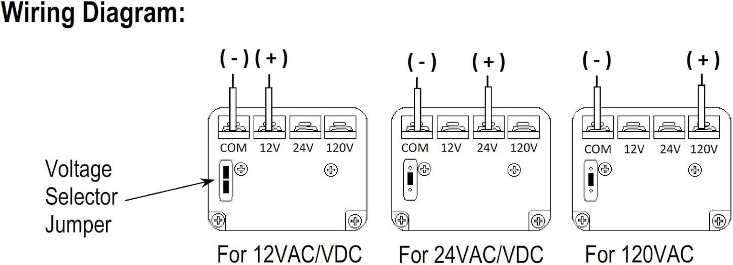 4 Soportes magnéticos puerta Tri-Volt 12/24 VAC/VDC